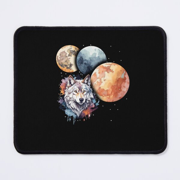 Item preview, Three Moon Wolf 3 Moons Howling At Space Pun Magic Meme designed and sold by Dressed For  Duty.