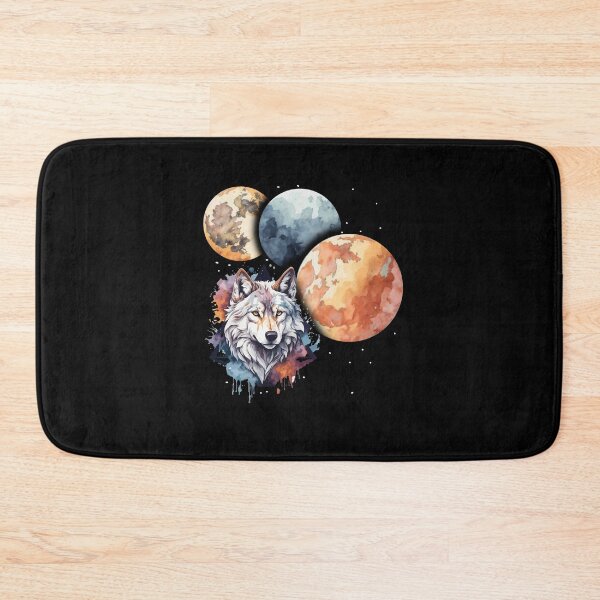 Item preview, Three Moon Wolf 3 Moons Howling At Space Pun Magic Meme designed and sold by Dressed For  Duty.