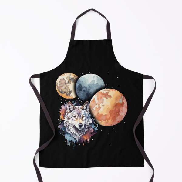 Item preview, Three Moon Wolf 3 Moons Howling At Space Pun Magic Meme designed and sold by Dressed For Duty.