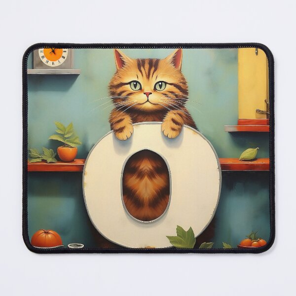 Item preview, Number Zero with Cat | Numerals | Cat Illustration | Cat Art designed and sold by UnhingedBird.