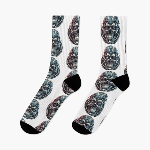 Item preview, Biomechanical Cyberpunk Skull – Futuristic Metalhead Design designed and sold by Nauert's.