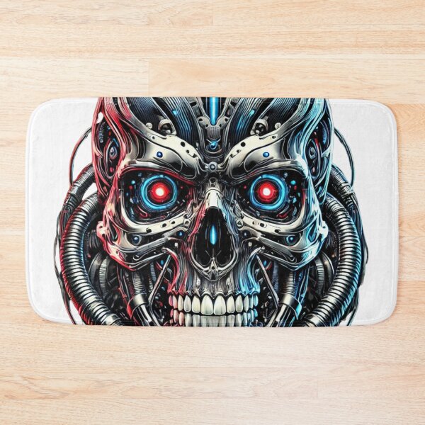 Item preview, Biomechanical Cyberpunk Skull – Futuristic Metalhead Design designed and sold by Nauert's.