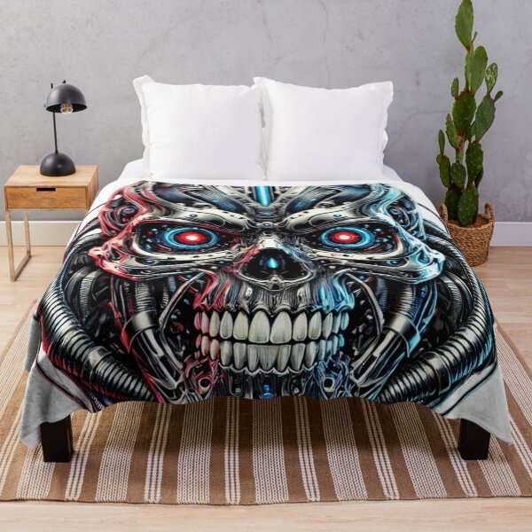 Item preview, Biomechanical Cyberpunk Skull – Futuristic Metalhead Design designed and sold by Nauert's.