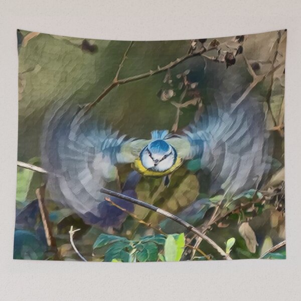 Item preview, Blue Tit In Flight In Slumber designed and sold by Fearless-Fox.