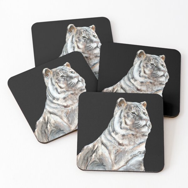 Item preview, White Tiger painting designed and sold by belettelepink.