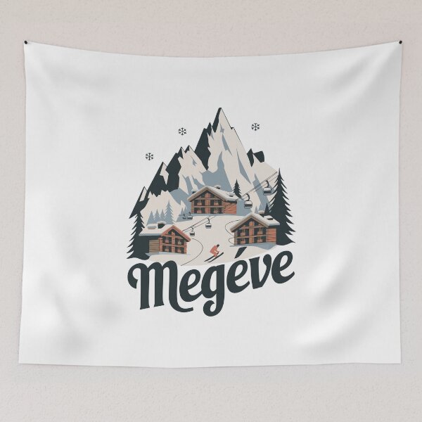 Item preview, Megeve Ski - Retro Vintage T-shirt Design designed and sold by skiprender.