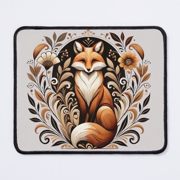 Item preview,  Fox among flowers folkloristic design designed and sold by Meandmyshop.