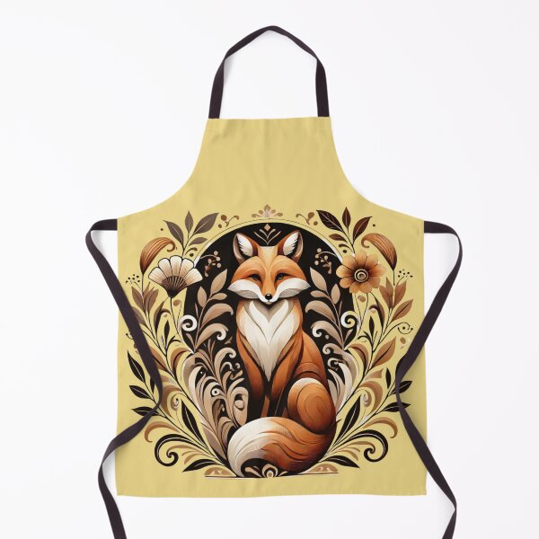 Item preview, Fox among flowers folkloristic design designed and sold by Meandmyshop.
