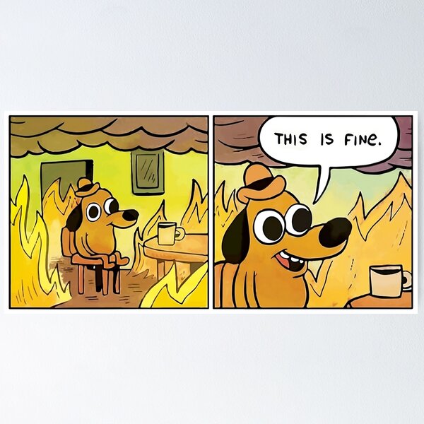 Item preview, This is fine - funny meme designed and sold by gift789.