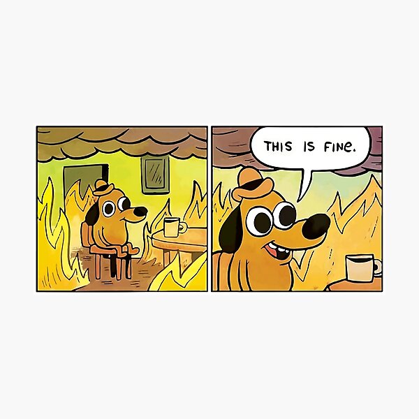 Item preview, This is fine - funny meme designed and sold by gift789.