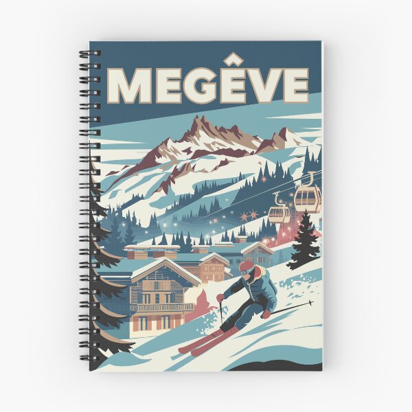Item preview, Megeve Ski - Retro Vintage Travel Poster designed and sold by skiprender.