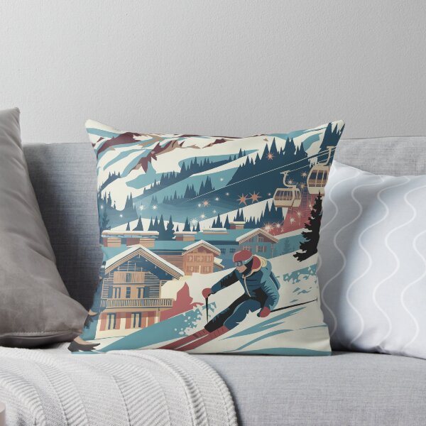 Item preview, Megeve Ski - Retro Vintage Travel Poster designed and sold by skiprender.