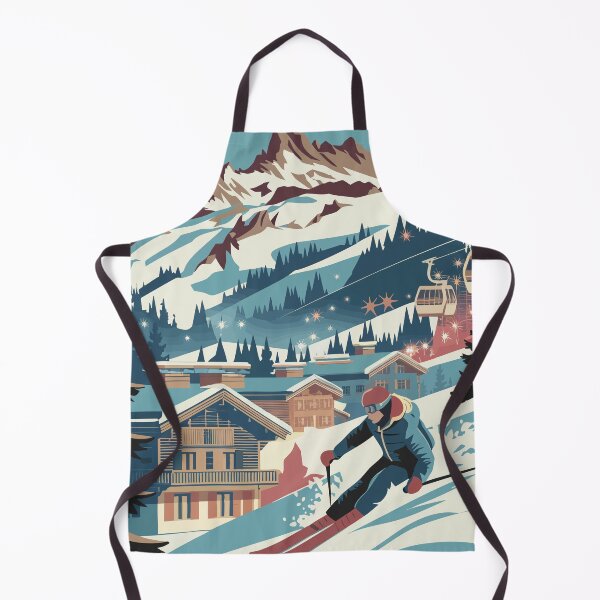 Item preview, Megeve Ski - Retro Vintage Travel Poster designed and sold by skiprender.