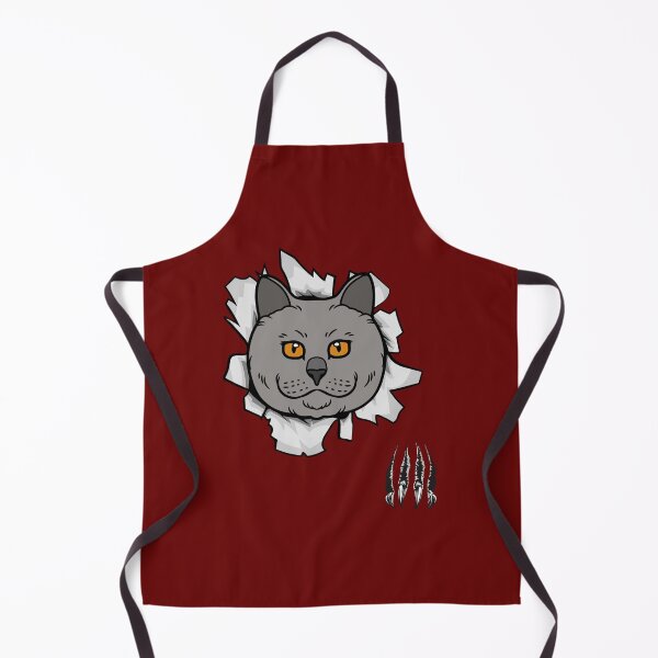 Item preview, Whimsical British Shorthair Cat Peeking from Claw Tear designed and sold by Zakrytos ★★★★★.