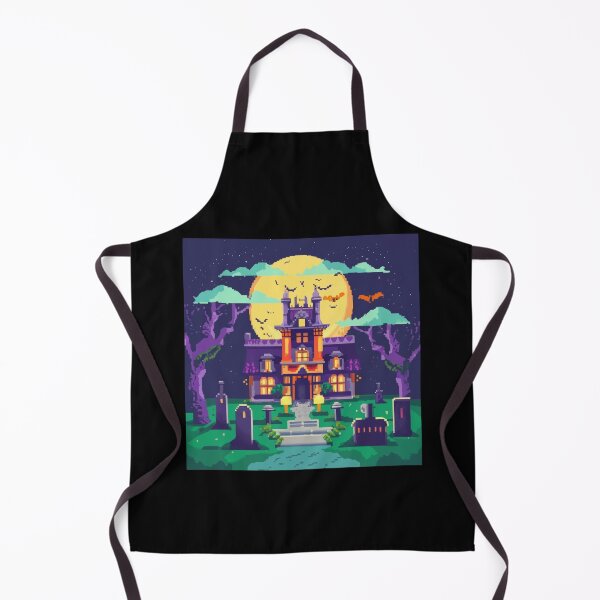 Artikelvorschau, Transsilvanien Nacht Spukhaus Villa Halloween Pixel Art entworfen und verkauft von Dressed For Duty.