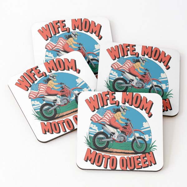 Item preview, Retro Dirt Bike Mom Tee - "Wife Mom Moto Queen"  designed and sold by stickercuffs.