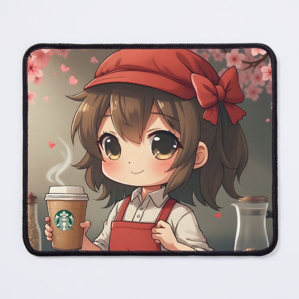 Item preview, Kawaii Anime Barista Sticker designed and sold by StellarHues.