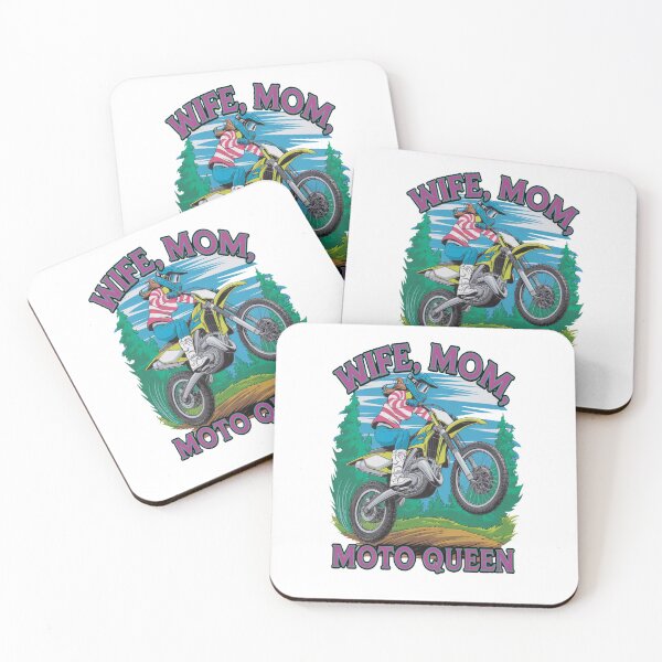Item preview, Retro Dirt Bike Mom Tee - "Wife Mom Moto Queen"  designed and sold by stickercuffs.