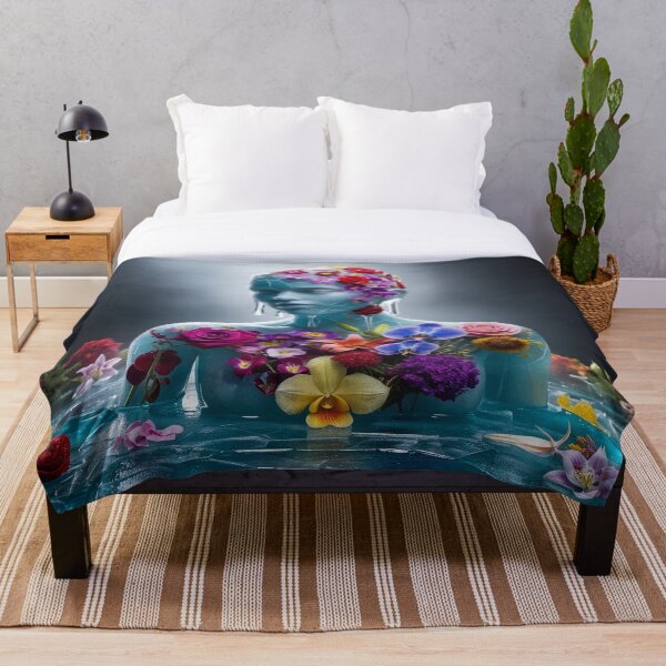 Item preview, Diosa del hielo etéreo: flores de resiliencia designed and sold by DripVada.