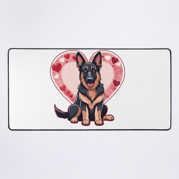 Item preview, Faithful Love – German Shepherd Valentine’s Illustration designed and sold by GoodyPaws.