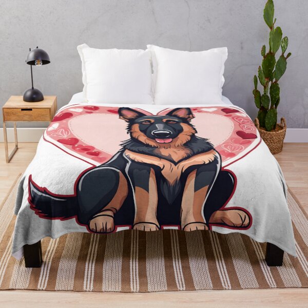 Item preview, Faithful Love – German Shepherd Valentine’s Illustration designed and sold by GoodyPaws.