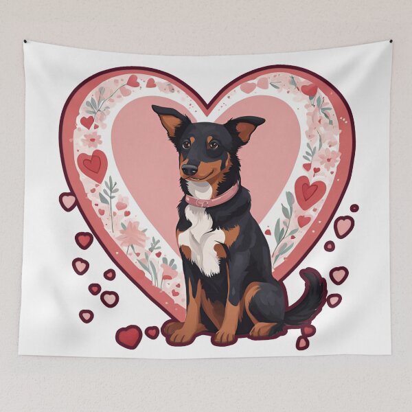 Item preview, Endless Love – Australian Kelpie Valentine’s Illustration designed and sold by GoodyPaws.