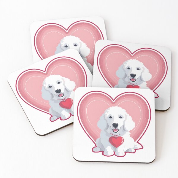 Item preview, Pure Love – Kuvasz Valentine’s Illustration designed and sold by GoodyPaws.