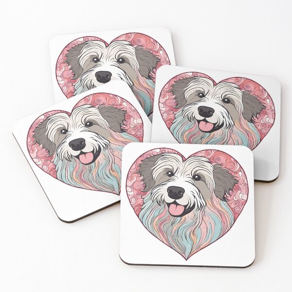 Item preview, Endless Devotion – Pyrenean Sheepdog Valentine’s Illustration designed and sold by GoodyPaws.