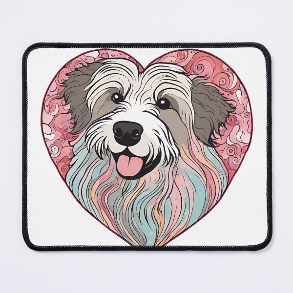 Item preview, Endless Devotion – Pyrenean Sheepdog Valentine’s Illustration designed and sold by GoodyPaws.