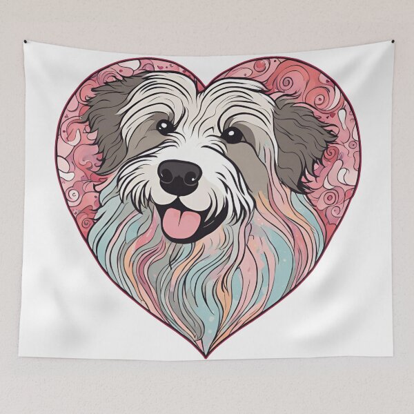 Item preview, Endless Devotion – Pyrenean Sheepdog Valentine’s Illustration designed and sold by GoodyPaws.