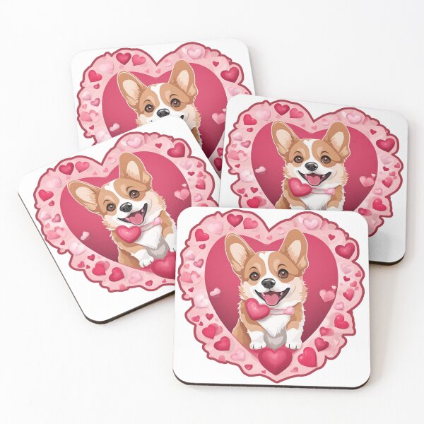 Item preview, Corgi Love – Welsh Corgi Valentine’s Illustration designed and sold by GoodyPaws.