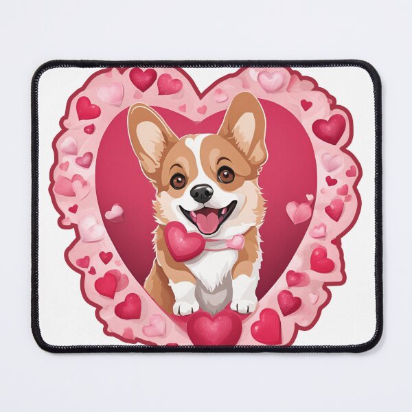 Item preview, Corgi Love – Welsh Corgi Valentine’s Illustration designed and sold by GoodyPaws.