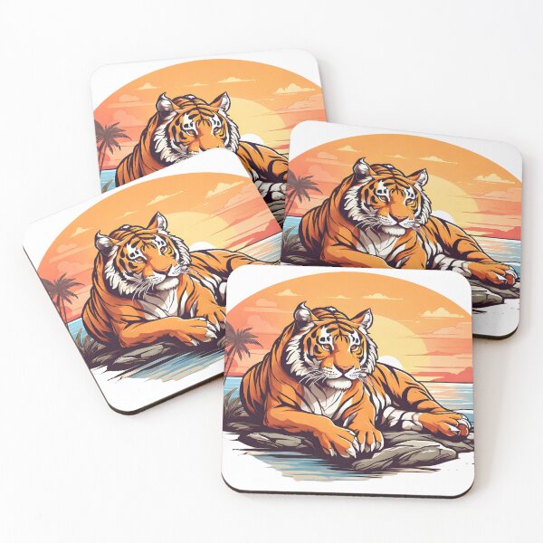 Item preview, cute stretching tiger designed and sold by Karaz's Animal Kingdom.