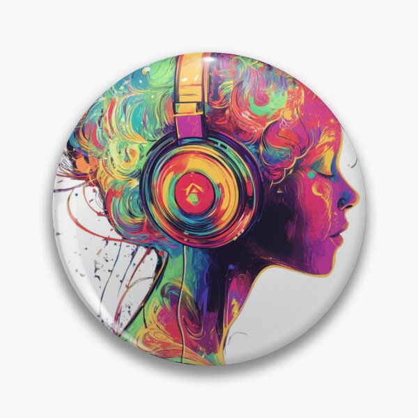 Item preview, silueta de una niña con auriculares escuchando música designed and sold by TimshopGB.