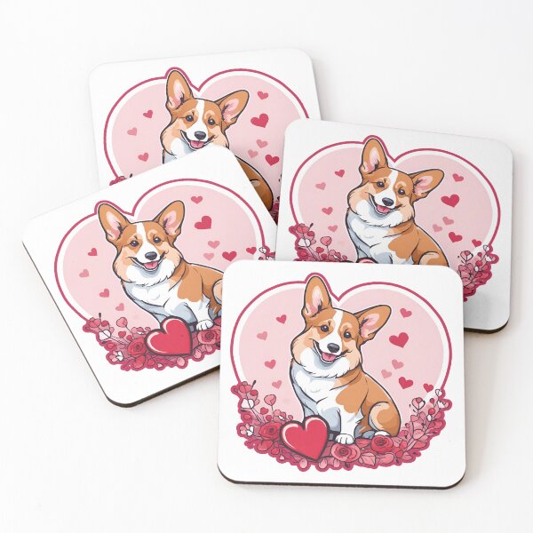 Item preview, Corgi Love – Welsh Corgi Valentine’s Illustration designed and sold by GoodyPaws.