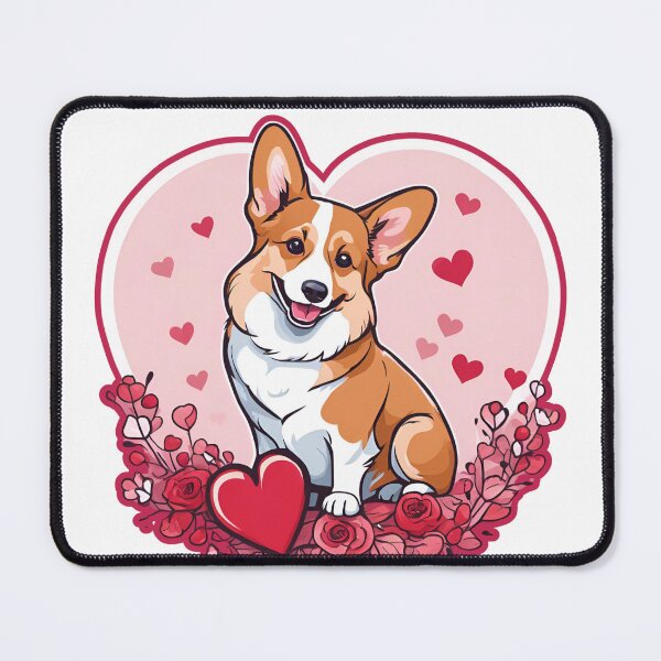 Item preview, Corgi Love – Welsh Corgi Valentine’s Illustration designed and sold by GoodyPaws.