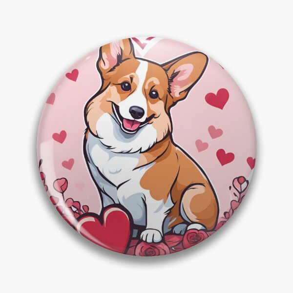 Item preview, Corgi Love – Welsh Corgi Valentine’s Illustration designed and sold by GoodyPaws.