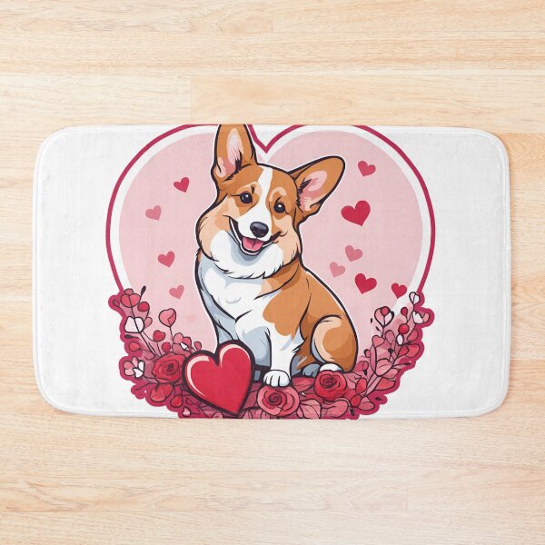 Item preview, Corgi Love – Welsh Corgi Valentine’s Illustration designed and sold by GoodyPaws.