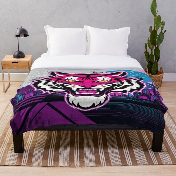 Item preview, Neon Cyber Tiger – Futuristic Urban Jungle Roar designed and sold by DripVada.