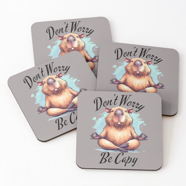 Item preview, Retro Don’t Worry Be Capy Cute Vintage Capybara designed and sold by SillyDarkShop.