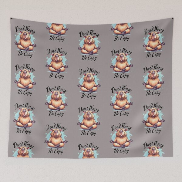 Item preview, Retro Don’t Worry Be Capy Cute Vintage Capybara designed and sold by SillyDarkShop.