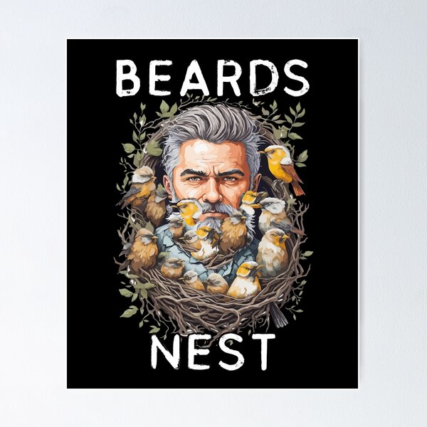 Item preview, Birds Nesting on Beard Funny Humor National No Beard Day designed and sold by Dressed For  Duty.