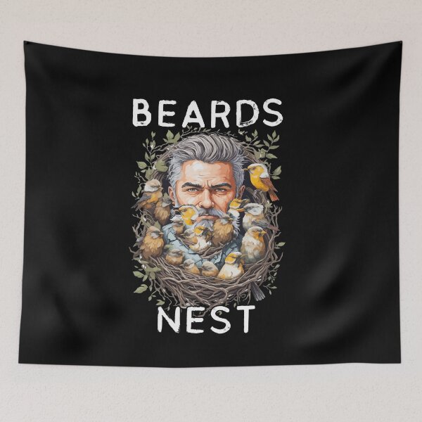 Item preview, Birds Nesting on Beard Funny Humor National No Beard Day designed and sold by Dressed For  Duty.