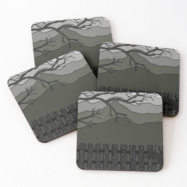 Item preview, Achromatic Mountainous Landscape designed and sold by AnTartstudios.