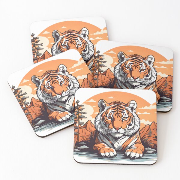 Item preview, cute tiger in american national park designed and sold by Karaz's Animal Kingdom.