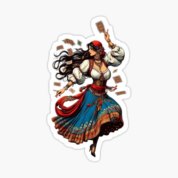 Item preview, Gypsy Dancer - Vibrant Bohemian Art designed and sold by BeatrixDraw.
