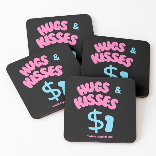 Item preview, Hugs and Kisses - Affordable Valentine's Day Black Print designed and sold by stxaris.