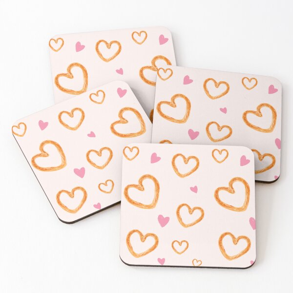Item preview, Valentine's day Cute Pink Heart-Shaped Pretzel Dessert Theme designed and sold by Cozyloft.