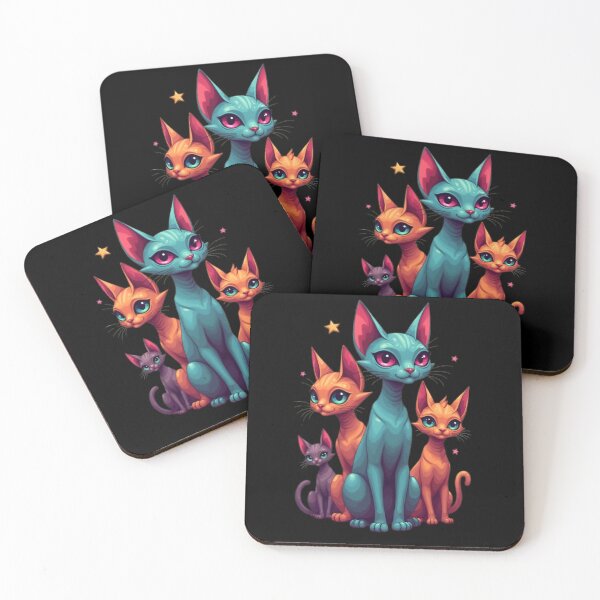 Item preview, VIBRANT FELINE QUARTET designed and sold by AvalonTshirts.