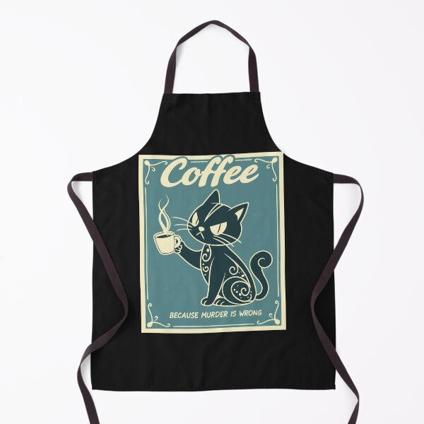 Item preview, Coffee Because Murder Is Wrong Black Cat designed and sold by VibeTCreations.